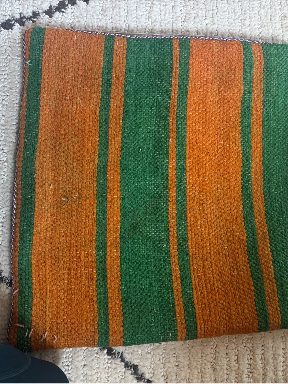 Handwoven Moroccan Berber wool pillow cover